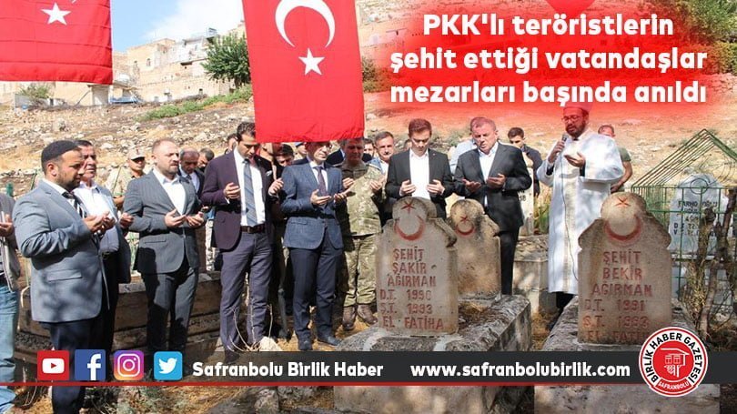 PKK’lı teröristlerin şehit ettiği 26 vatandaş mezarları başında anıldı
