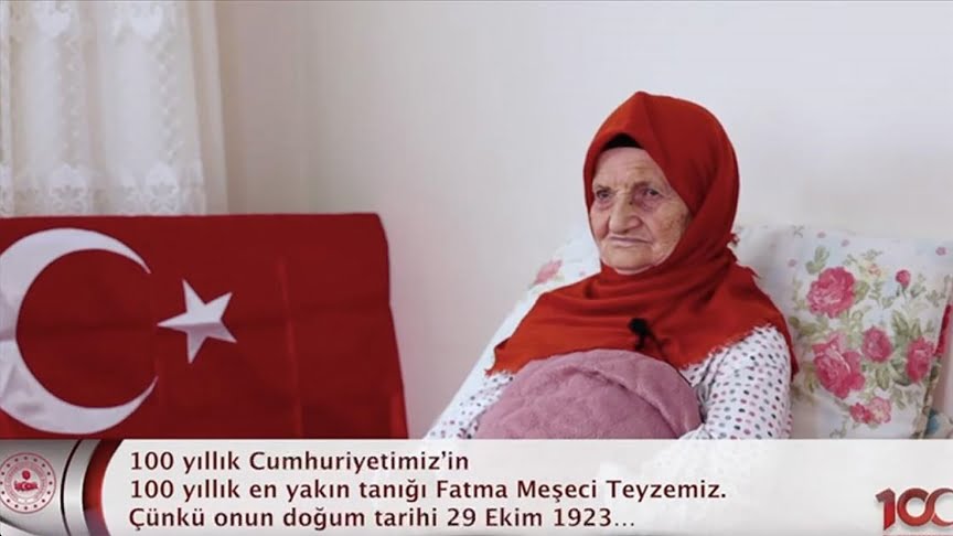 İçişleri Bakanlığından Cumhuriyet’le yaşıt Fatma Meşeci’ye ziyaret