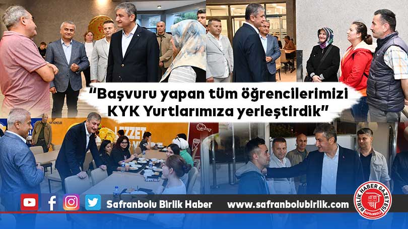 “Başvuru yapan tüm öğrencilerimizi KYK Yurtlarımıza yerleştirdik”