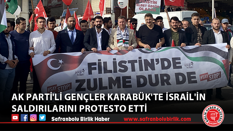 AK Parti’li gençler Zonguldak, Karabük ve Düzce’de İsrail’in saldırılarını protesto etti