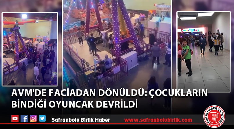 AVM’de faciadan dönüldü: Çocukların bindiği oyuncak devrildi