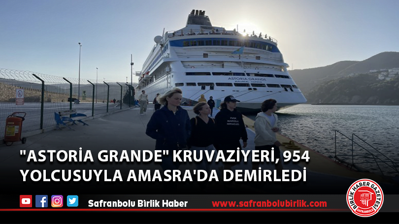 “Astoria Grande” kruvaziyeri, 954 yolcusuyla Amasra’da demirledi