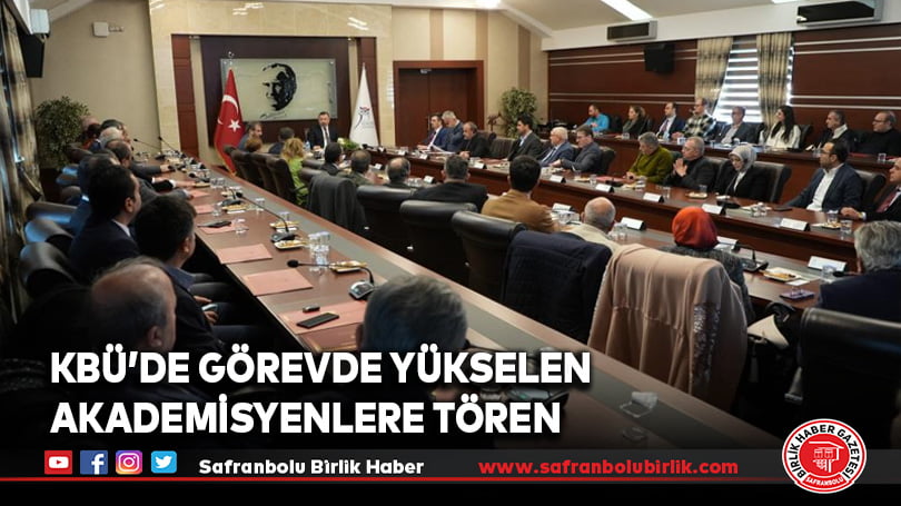 KBÜ’de görevde yükselen akademisyenlere tören