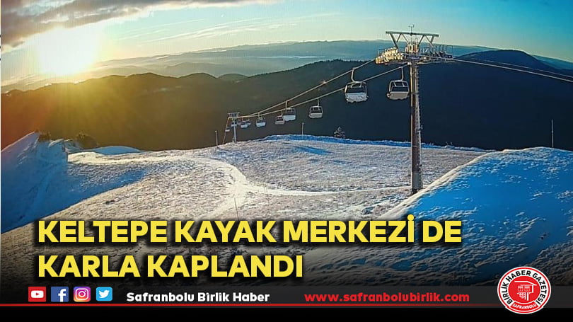 Keltepe Kayak Merkezi de karla kaplandı