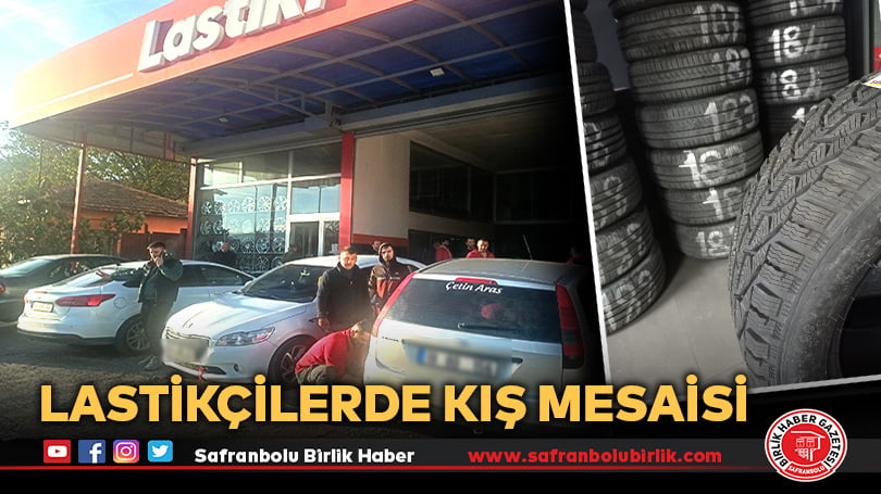 Lastikçilerde kış mesaisi