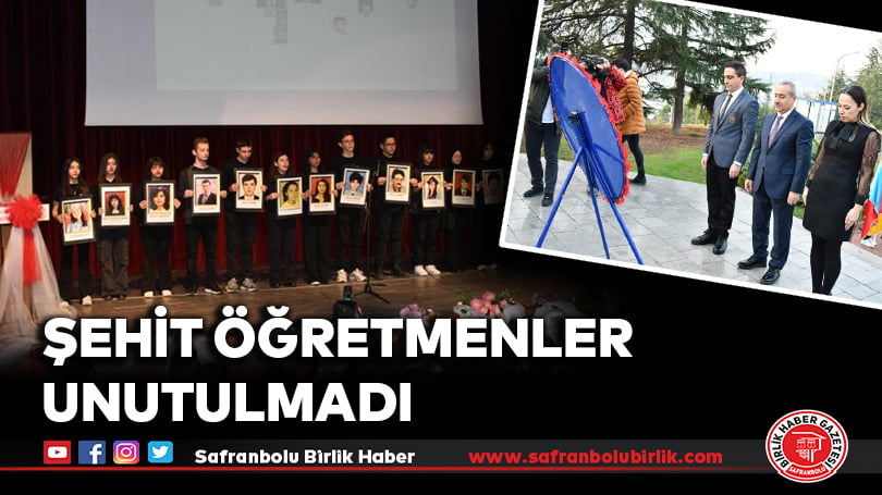 Lise öğrencileri şehit öğretmenleri unutmadı