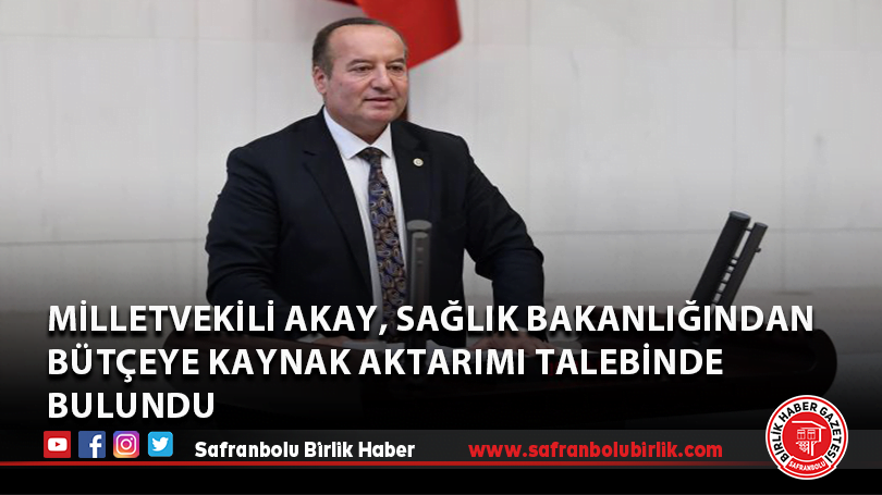 Milletvekili Akay, Sağlık Bakanlığından bütçeye kaynak aktarımı talebinde bulundu