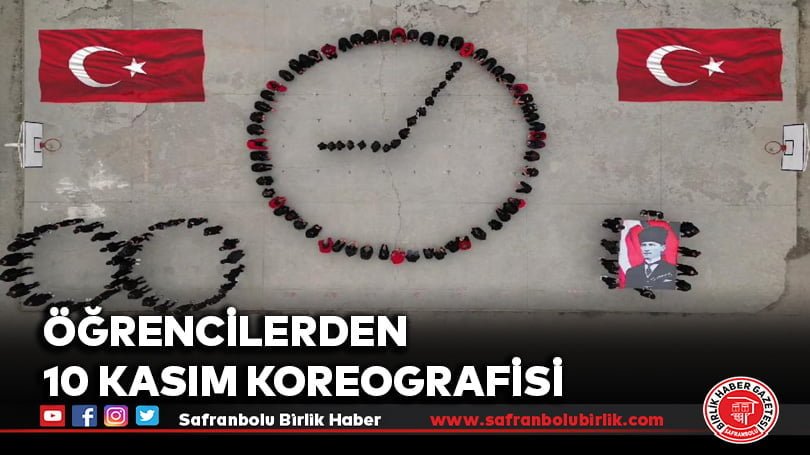 Öğrencilerden 10 Kasım koreografisi
