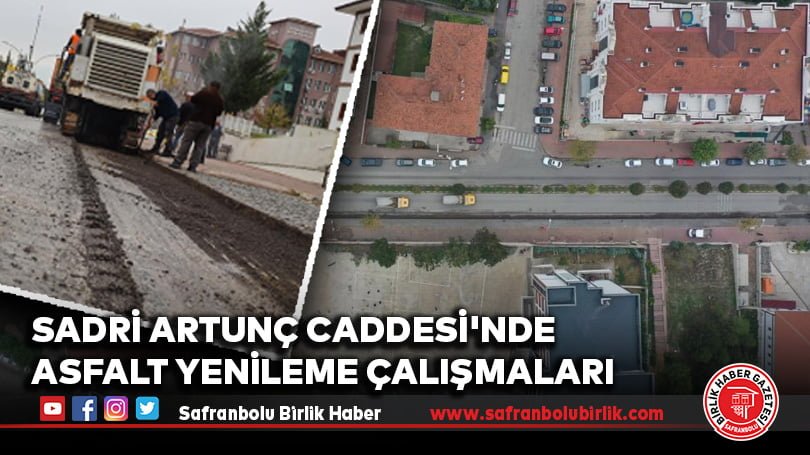 Safranbolu’da Sadri Artunç Caddesi’nde asfalt yenileme çalışmaları başladı