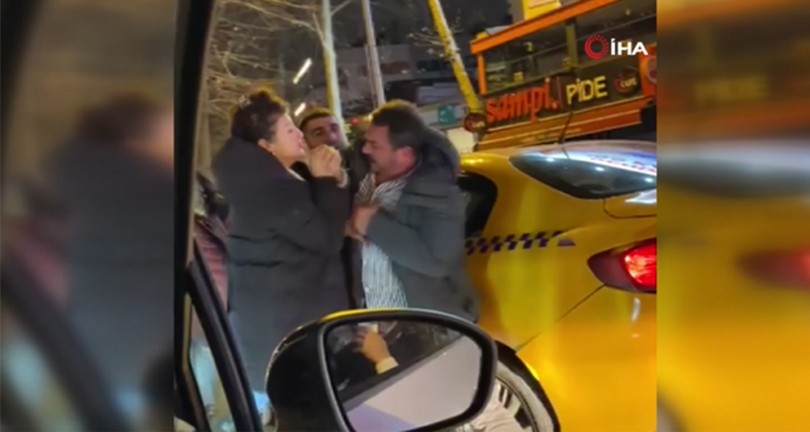Taksici ile müşteri arasında “beni almadın” kavgası
