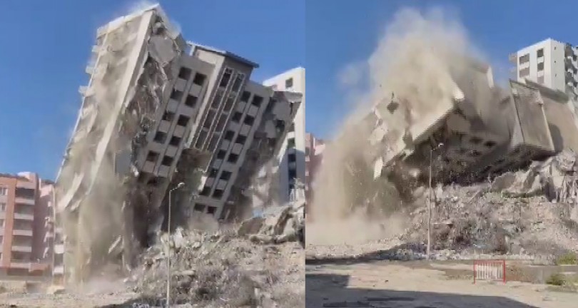 15 katlı bina böyle yerle bir oldu