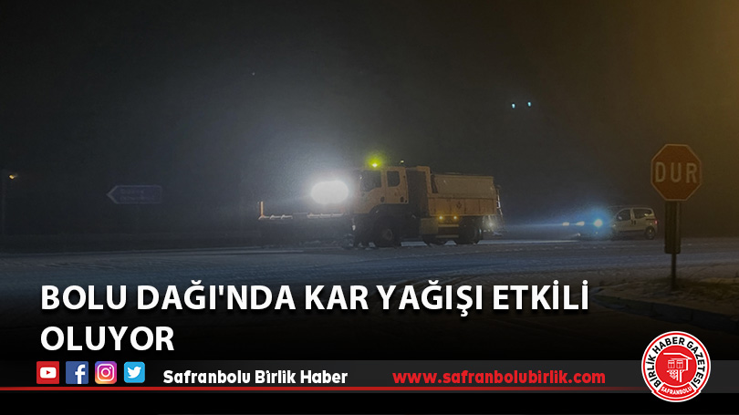 Bolu Dağı’nda kar yağışı etkili oluyor