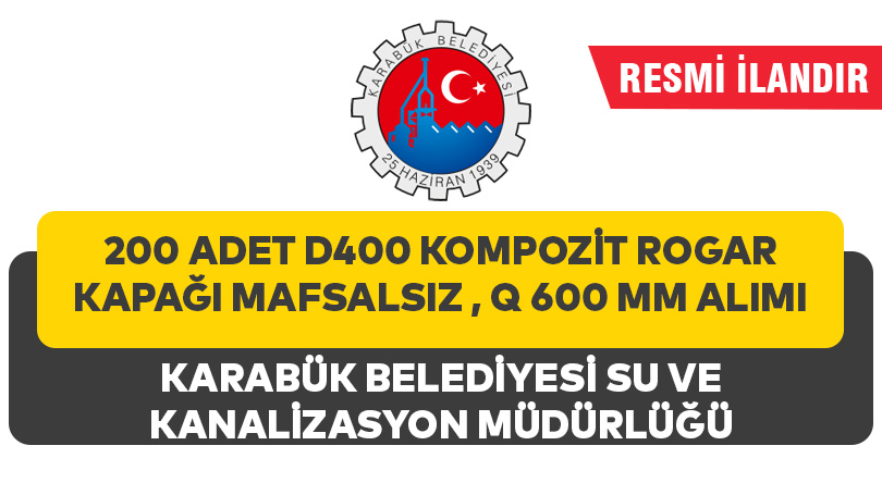 200 ADET D400 KOMPOZİT ROGAR KAPAĞI MAFSALSIZ , Q 600 MM ALIMI