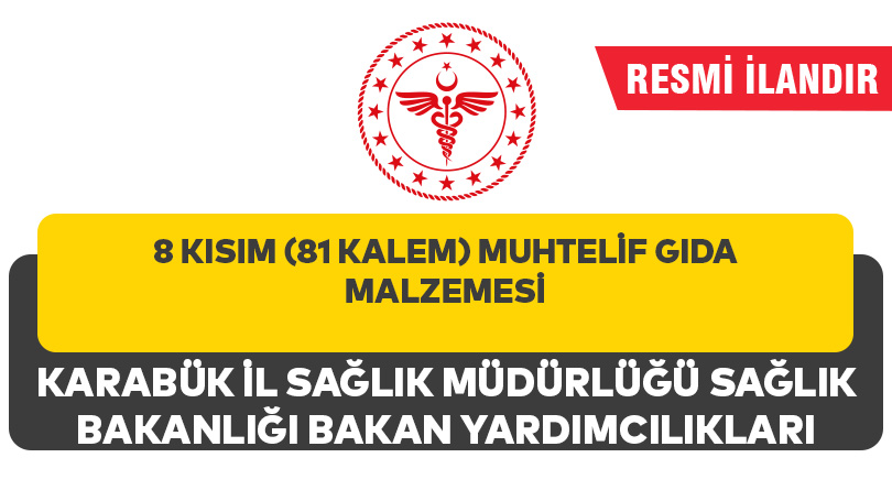 8 KISIM (81 KALEM) MUHTELİF GIDA MALZEMESİ