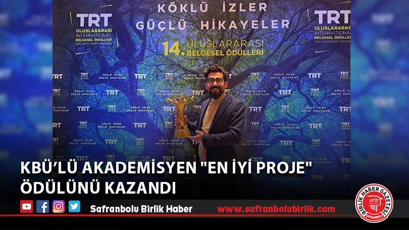 KBÜ’lü akademisyen “En İyi Proje” ödülünü kazandı