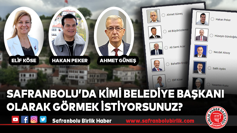 Safranbolu’da Kimi Belediye Başkanı Olarak Görmek İstiyorsunuz?