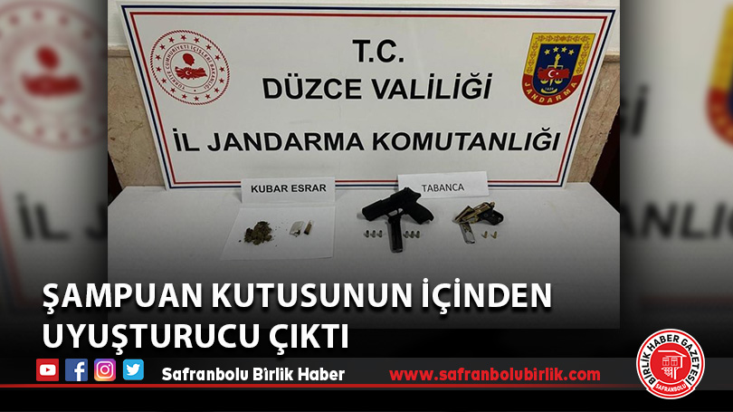 Şampuan kutusunun içinden uyuşturucu çıktı