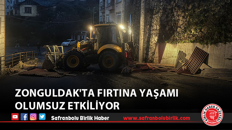 Zonguldak’ta fırtına yaşamı olumsuz etkiliyor