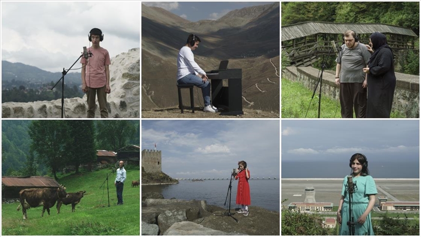 Rize’de engelli gençler “Engelliler Günü” için özel klip çekti