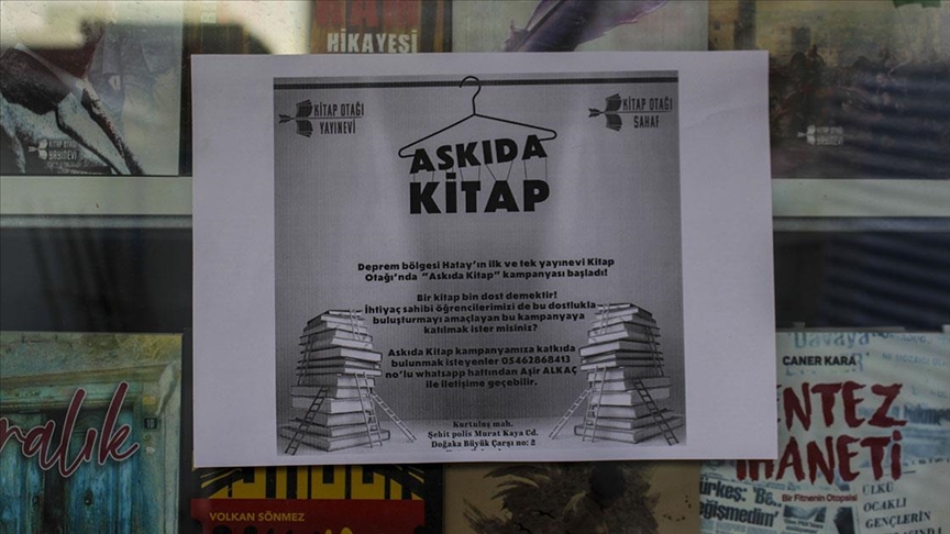 Hatay’da depremzede öğrenciler için “Askıda Kitap” uygulaması