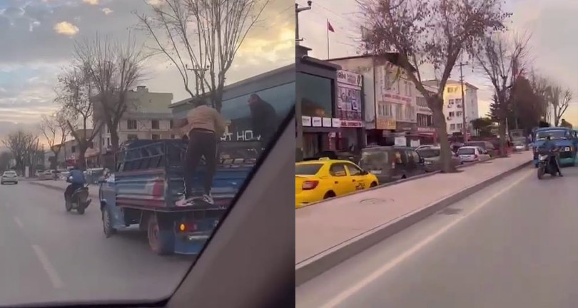 Sakarya’da ilginç görüntü: Gören dönüp bir daha baktı