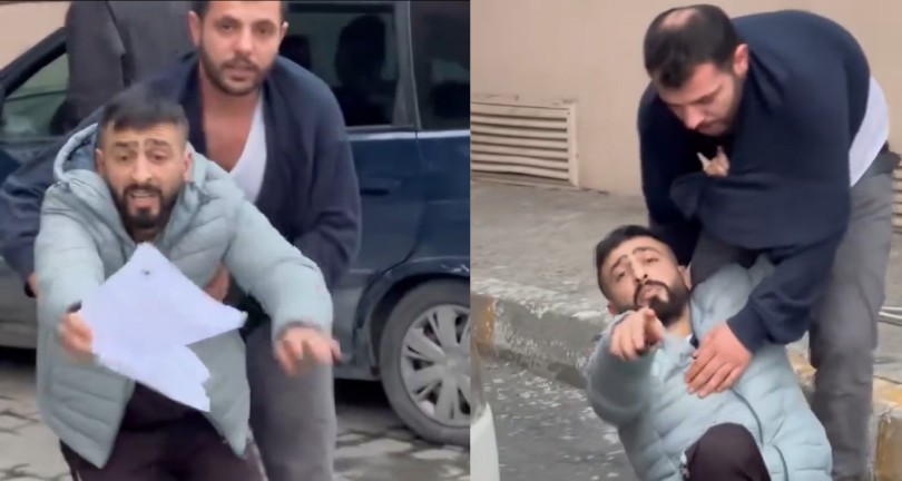 Büyü yapıldığını iddia ederek kendini yerden yere attı