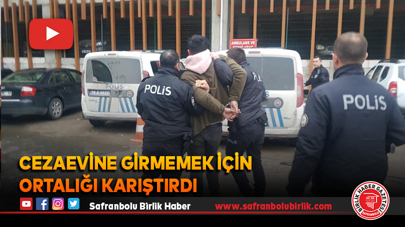 Cezaevine girmemek için hastaneyi karıştırdı