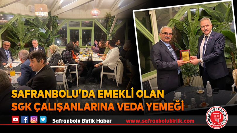 Emekli Olan SGK Çalışanlarına Veda Yemeği