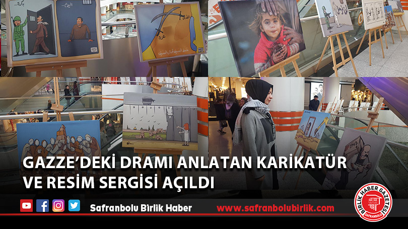 Gazze’deki dramı anlatan karikatür ve resim sergisi açıldı