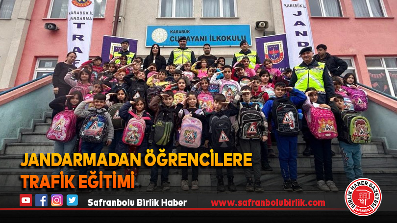 Jandarmadan öğrencilere trafik eğitimi