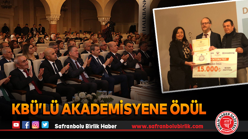 KBÜ’lü Akademisyene “En Başarılı Doktora Tezi Ödülleri” üçüncülük ödülü
