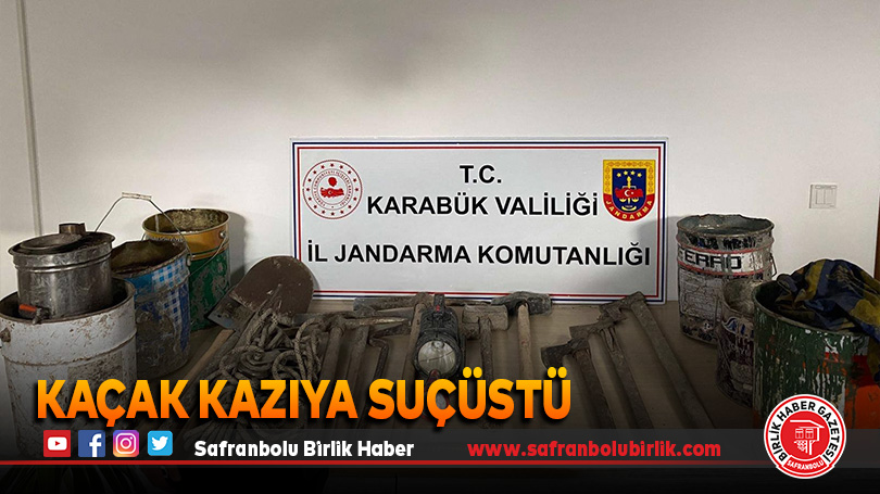 Kaçak kazıya suçüstü