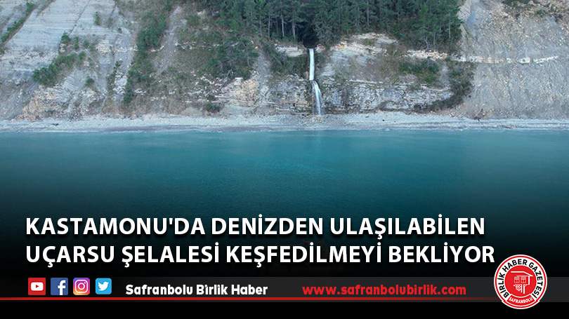Kastamonu’da denizden ulaşılabilen Uçarsu Şelalesi keşfedilmeyi bekliyor