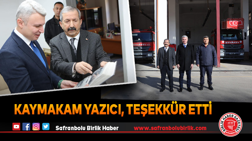 Kaymakam Yazıcı, Teşekkür Etti