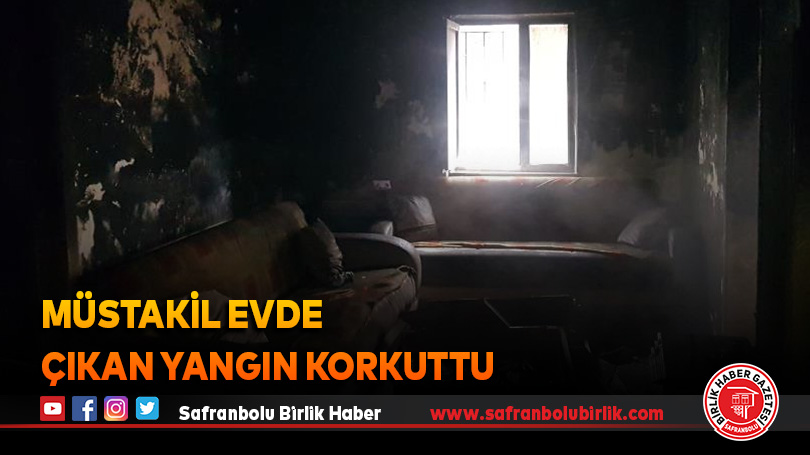 Müstakil evde çıkan yangın korkuttu