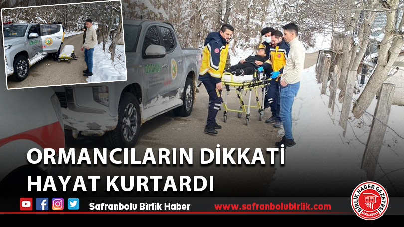 Ormancıların dikkati hayat kurtardı