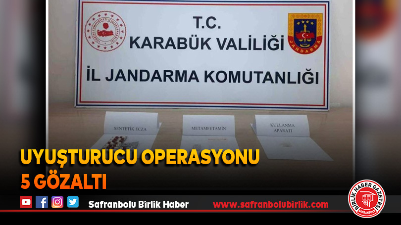Uyuşturucu operasyonu, 5 gözaltı