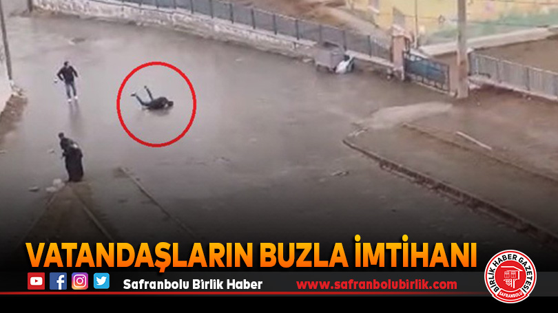 Vatandaşların buzla imtihanı