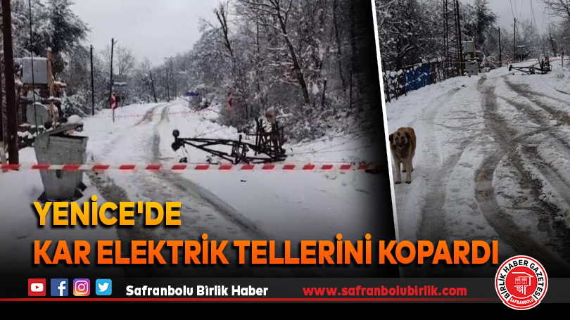 Yenice’de kar elektrik tellerini kopardı