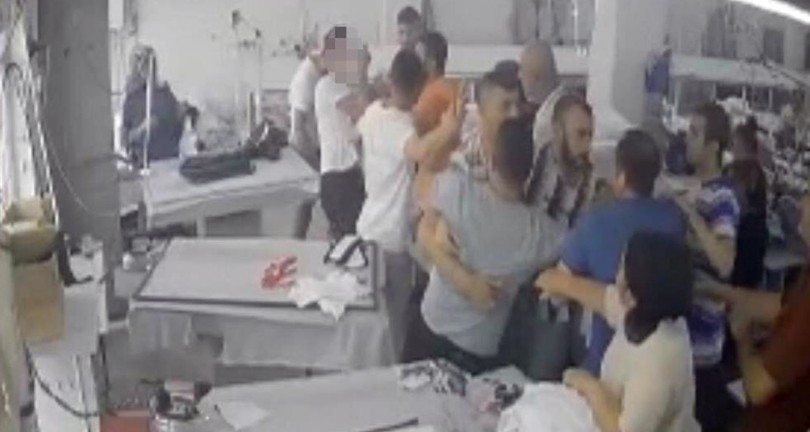Tekstil atölyesinde “yüzüme kumaş attın” kavgası