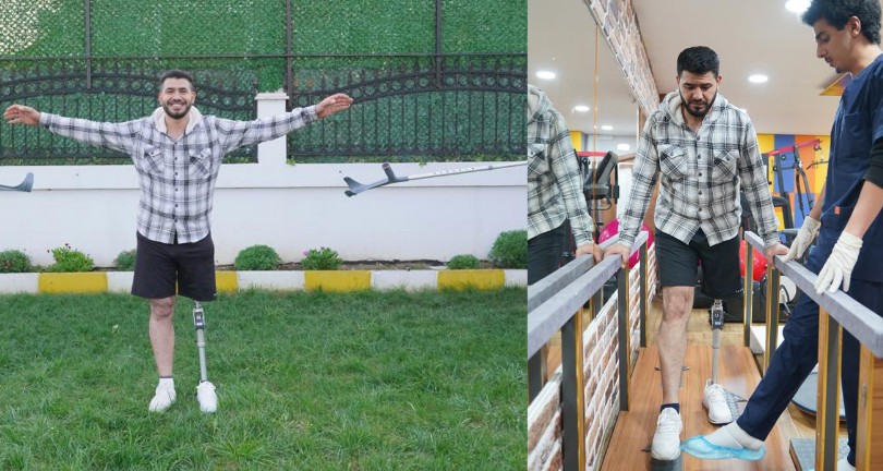 On sene sonra yürümenin mutluluğunu yaşıyor