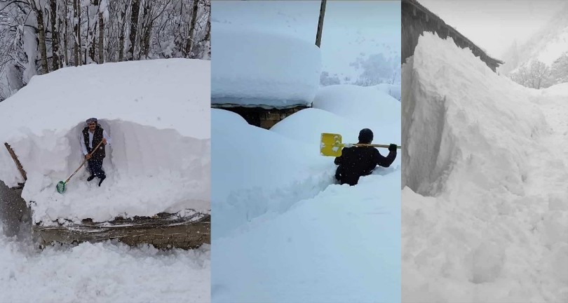 Evler kara gömüldü