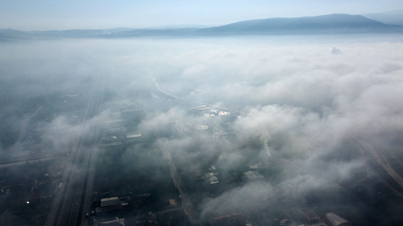 Düzce Ovası’nı sis kapladı