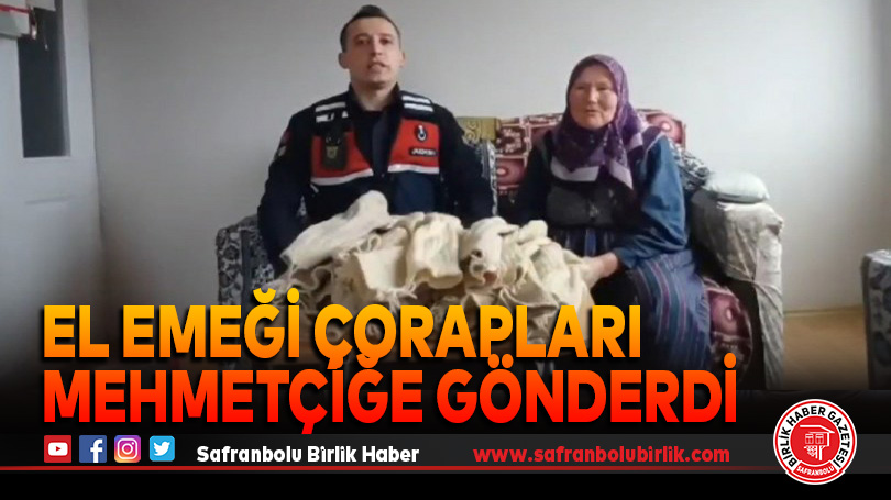 El emeği çorapları Mehmetçiğe gönderdi
