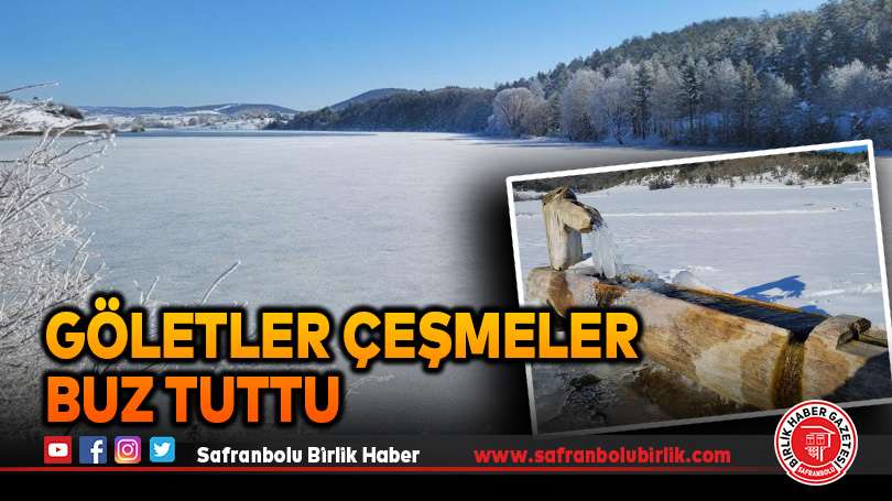 Göletlerin yüzeyleri dondu, ağaçlar buz tuttu