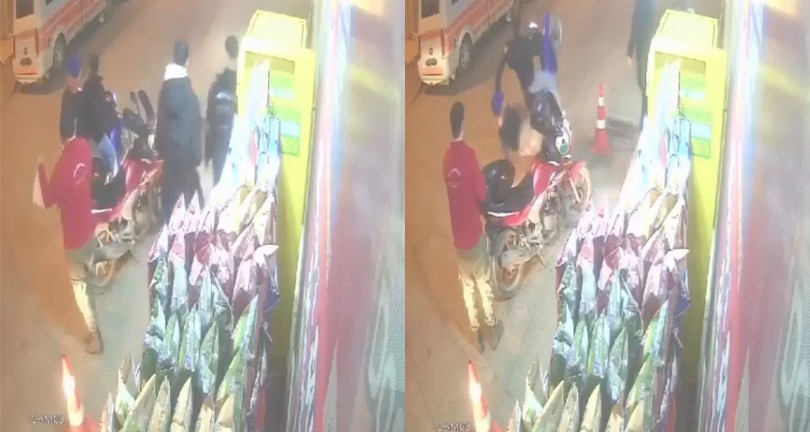 Yanlışlıkla gaza bastı, arkadaşı motosikletten düştü