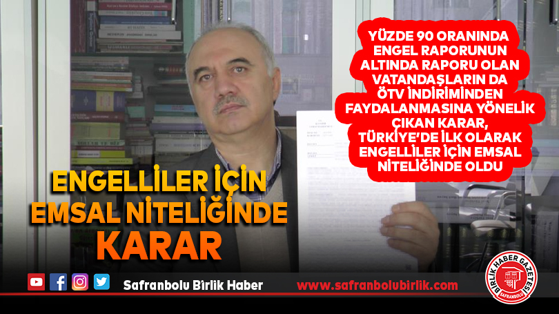 Engellilere müjde gibi emsal karar