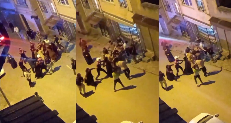 Akrabaların kavgasını polis havaya ateş açarak ayırdı