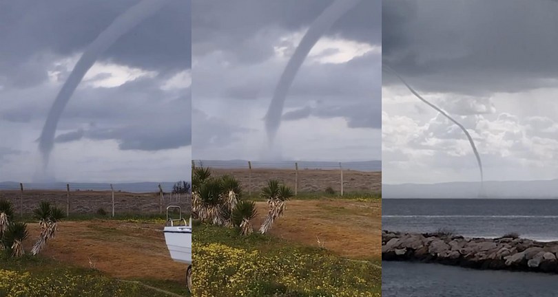 Biga açıklarında hortum oluştu