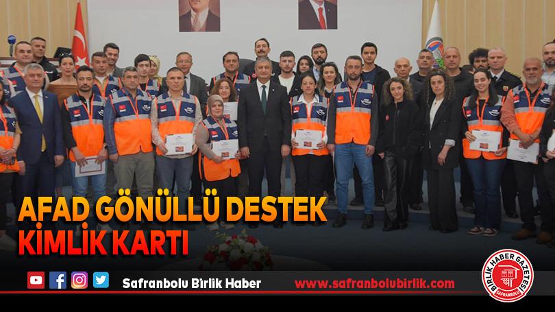 AFAD Gönüllü Destek Kimlik Kartı